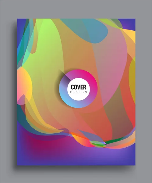 Moderne Abstrakte Covers Sæt Cool Gradient Figurer Sammensætning Vektor Dækker – Stock-vektor