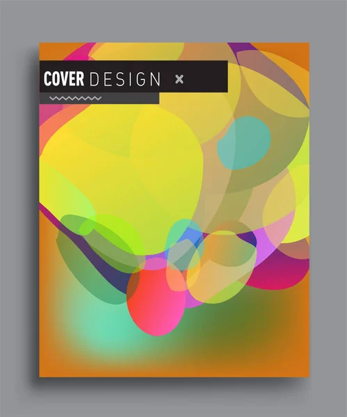 Conjunto Cubiertas Abstractas Modernas Cool Gradiente Formas Composición Vector Cubre — Archivo Imágenes Vectoriales