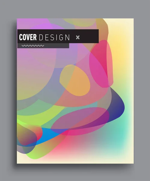 Modern Abstract Covers Cool Gradient Shapes Composition Vector Covers Design — Stock Vector