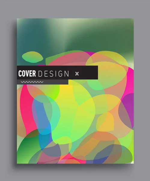 Modern Abstract Covers Cool Gradient Shapes Composition Vector Covers Design — Stock Vector