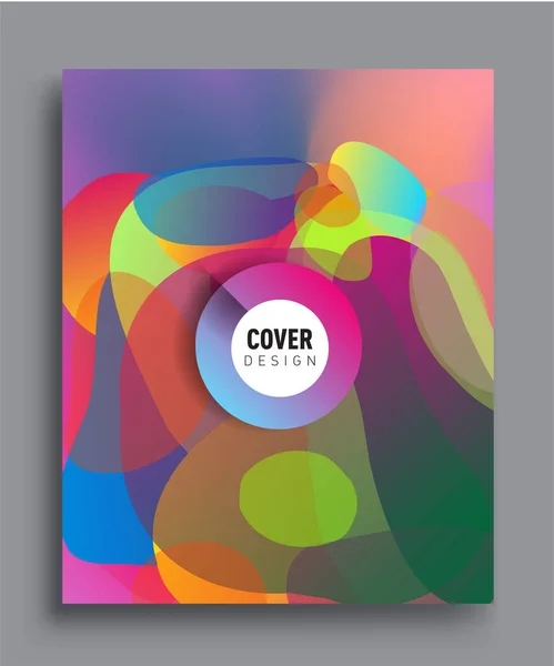 Moderne Abstracte Omslagen Cool Gradiënt Vormen Samenstelling Vector Covers Ontwerp — Stockvector