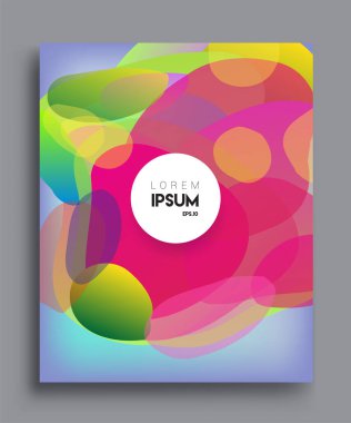 Modern soyut kapaklar. Cool gradient şekilleri bileşimi, vektör tasarımı kapsar.