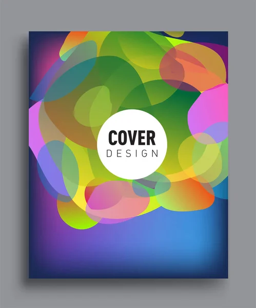 Modern Abstract Covers Cool Gradient Shapes Composition Vector Covers Design — Stock Vector