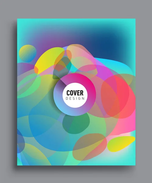 Moderne Abstracte Omslagen Cool Gradiënt Vormen Samenstelling Vector Covers Ontwerp — Stockvector