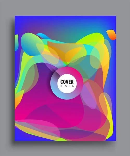 Capas Abstratas Modernas Composição Formas Gradiente Fresco Vetor Cobre Design —  Vetores de Stock