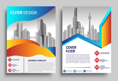 İş broşürü tasarım şablonu A4 boyutunda, rapor, poster, iş sunumu için geometrik arkaplan, Portföy, Banner, Web Sitesi.