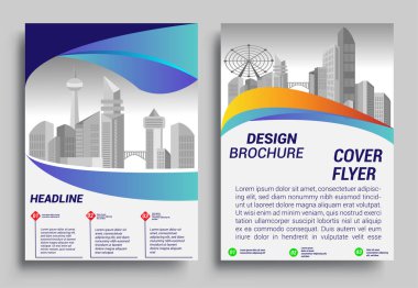 İş broşürü tasarım şablonu A4 boyutunda, rapor, poster, iş sunumu için geometrik arkaplan, Portföy, Banner, Web Sitesi.