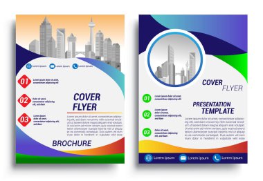 İş broşürü tasarım şablonu A4 boyutunda, rapor, poster, iş sunumu için geometrik arkaplan, Portföy, Banner, Web Sitesi.