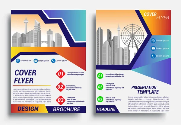 Zakelijke Brochure Flyer Ontwerp Template Formaat Rapport Poster Flyer Achtergrond — Stockvector