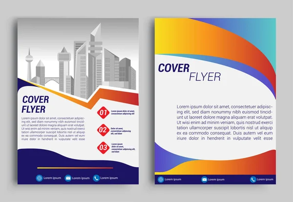 Business Brochure Flyer Design Layout Template Size Report Poster Flyer — Stock Vector