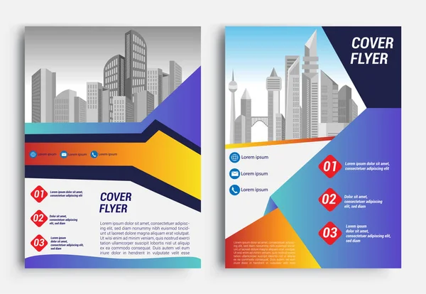 Zakelijke Brochure Flyer Ontwerp Template Formaat Rapport Poster Flyer Achtergrond — Stockvector
