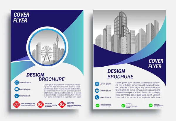 Brochure Entreprise Modèle Mise Page Flyer Format Rapport Affiche Arrière — Image vectorielle