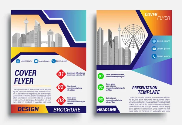 Folleto Negocios Plantilla Diseño Volante Tamaño Informe Póster Fondo Volante — Vector de stock