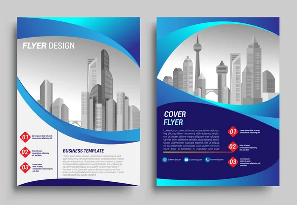 Business Brochure Flyer Design Layout Template Size Report Poster Flyer — Stock Vector