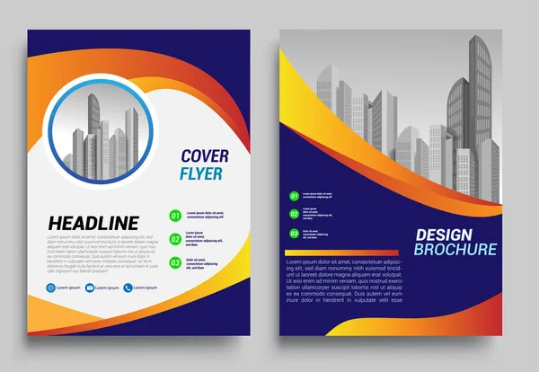 Zakelijke Brochure Flyer Ontwerp Template Formaat Rapport Poster Flyer Achtergrond — Stockvector