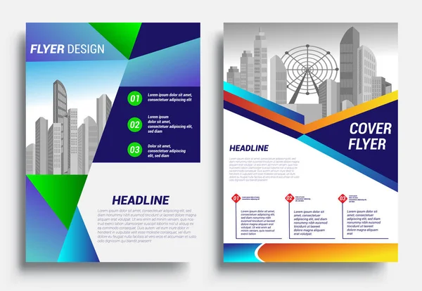 Zakelijke Brochure Flyer Ontwerp Template Formaat Rapport Poster Flyer Achtergrond — Stockvector