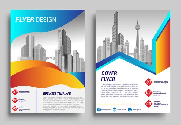 Zakelijke Brochure Flyer Ontwerp Template Formaat Rapport Poster Flyer Achtergrond — Stockvector