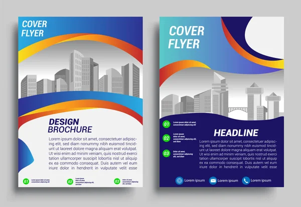 Geschäftsbroschüre Flyer Design Layout Vorlage Din Format Bericht Poster Flyer — Stockvektor