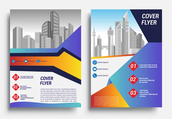 Business Brochure Flyer Design Layout Template Size Report Poster Flyer — Stock Vector