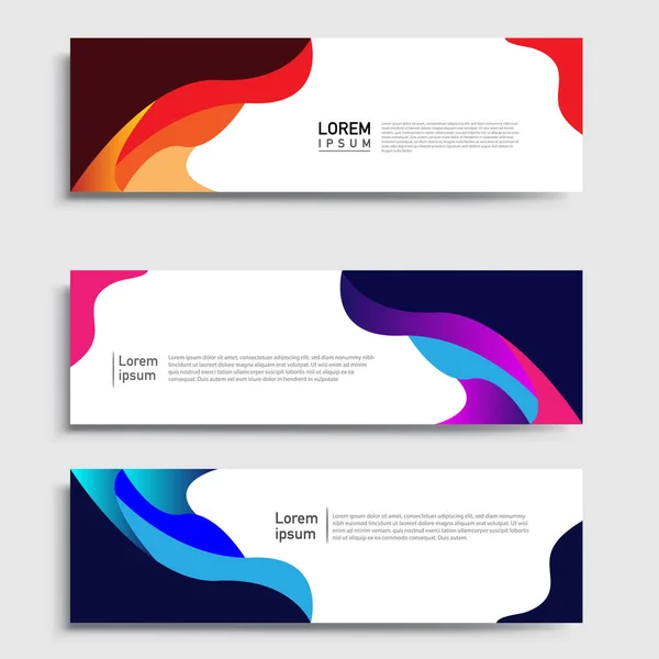 Vector Abstract Web Banner Design Template Sets Collection Web Banner — Stock Vector