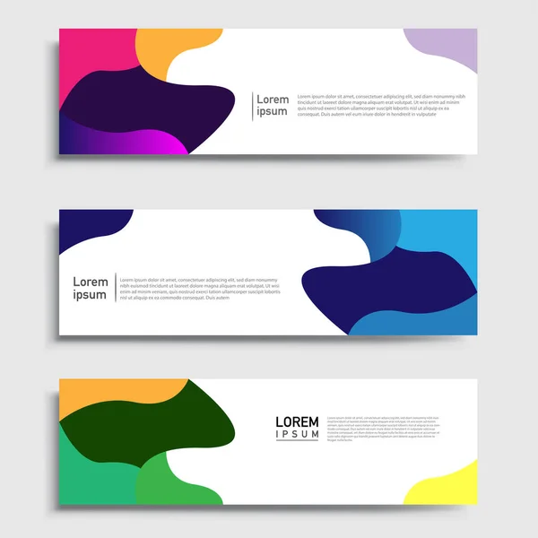 Vector Abstracte Web Banner Ontwerp Template Sets Verzameling Van Web — Stockvector