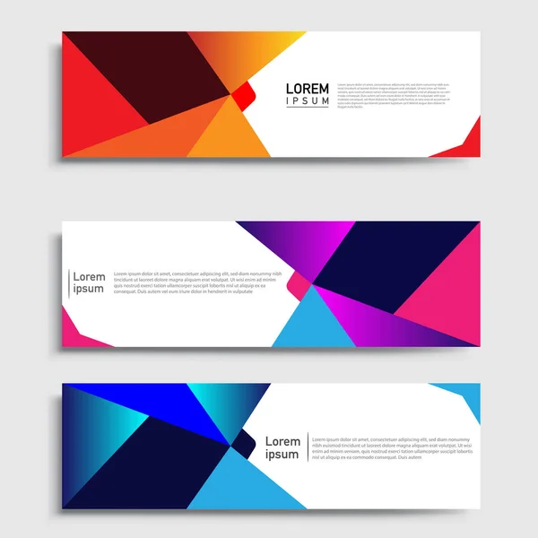 Vector Abstract Web Banner Design Template Sets Collection Web Banner — Stock Vector