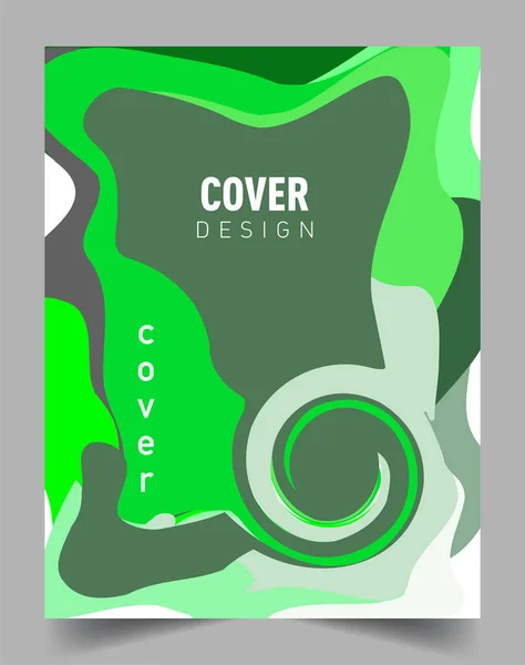 Moderne Abstracte Omslagen Cool Gradiënt Vormen Samenstelling Vector Covers Ontwerp — Stockvector