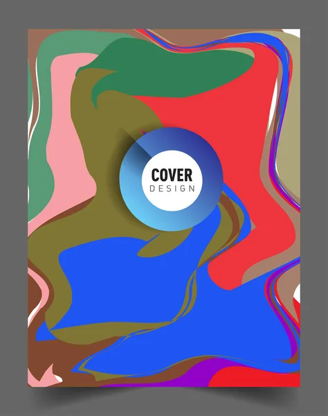 Modern Abstract Covers Cool Gradient Shapes Composition Vector Covers Design — Stock Vector