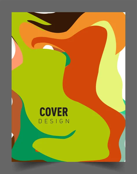 Modern Abstract Covers Cool Gradient Shapes Composition Vector Covers Design — Stock Vector