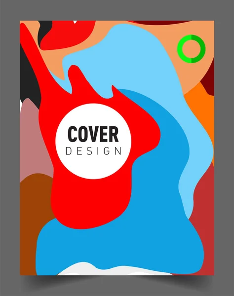 Moderne Abstracte Omslagen Cool Gradiënt Vormen Samenstelling Vector Covers Ontwerp — Stockvector