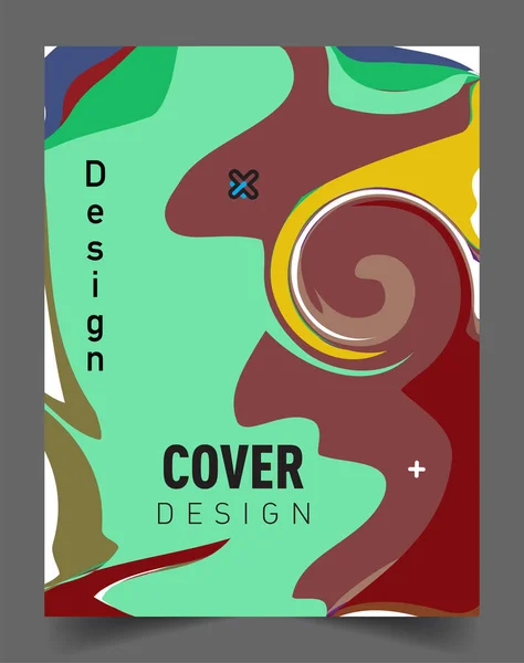 Moderne Abstracte Omslagen Cool Gradiënt Vormen Samenstelling Vector Covers Ontwerp — Stockvector