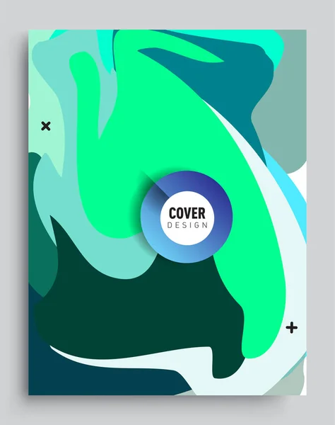 Moderne Abstracte Omslagen Cool Gradiënt Vormen Samenstelling Vector Covers Ontwerp — Stockvector