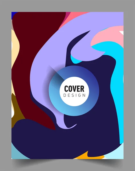 Moderne Abstracte Omslagen Cool Gradiënt Vormen Samenstelling Vector Covers Ontwerp — Stockvector