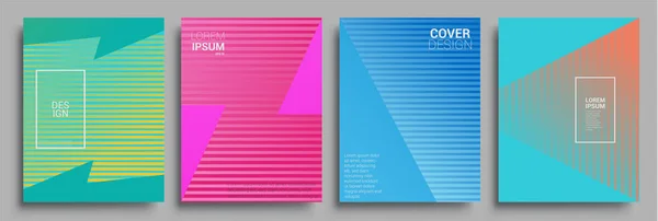 Minimales Cover Design Geometrische Halbtonverläufe Vektor Illustration Der Hellen Farbe — Stockvektor