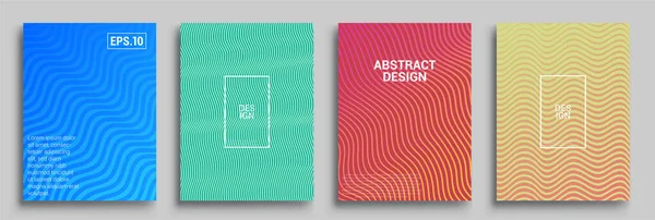 Ensemble Couvertures Abstraites Modernes Poster Flux Liquide Moderne Coloré Composition — Image vectorielle