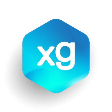 Altıgen şekilli XG logosu ve renkli arkaplan, iş ve şirket kimliği için harf kombinasyonu logosu tasarımı.