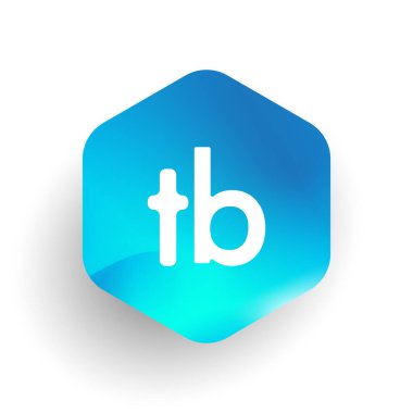 Altıgen şekilli ve renkli arkaplan içinde verem logosu, iş ve şirket kimliği için harf kombinasyonu tasarımı.