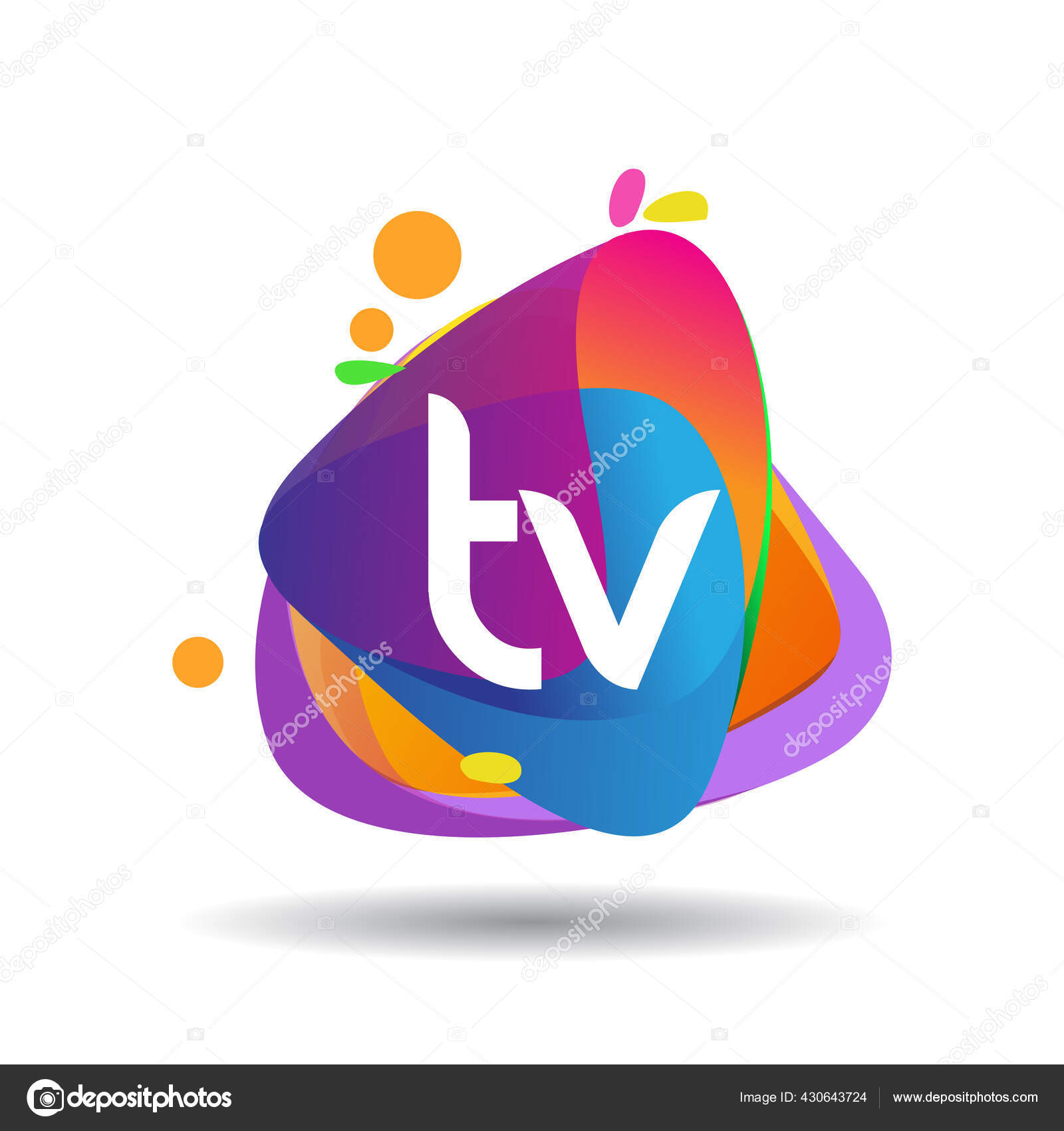 Letter Logo Colorful Splash Background Letter Combination Logo Design