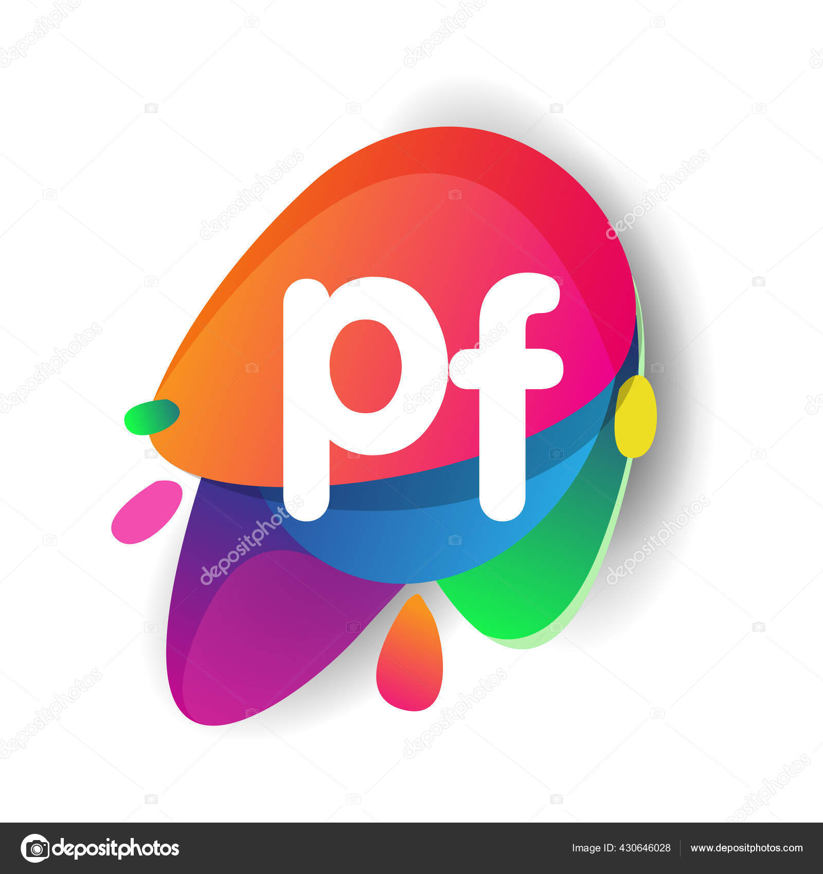 PF logo vector stock vector. Illustration of initial - 102101570