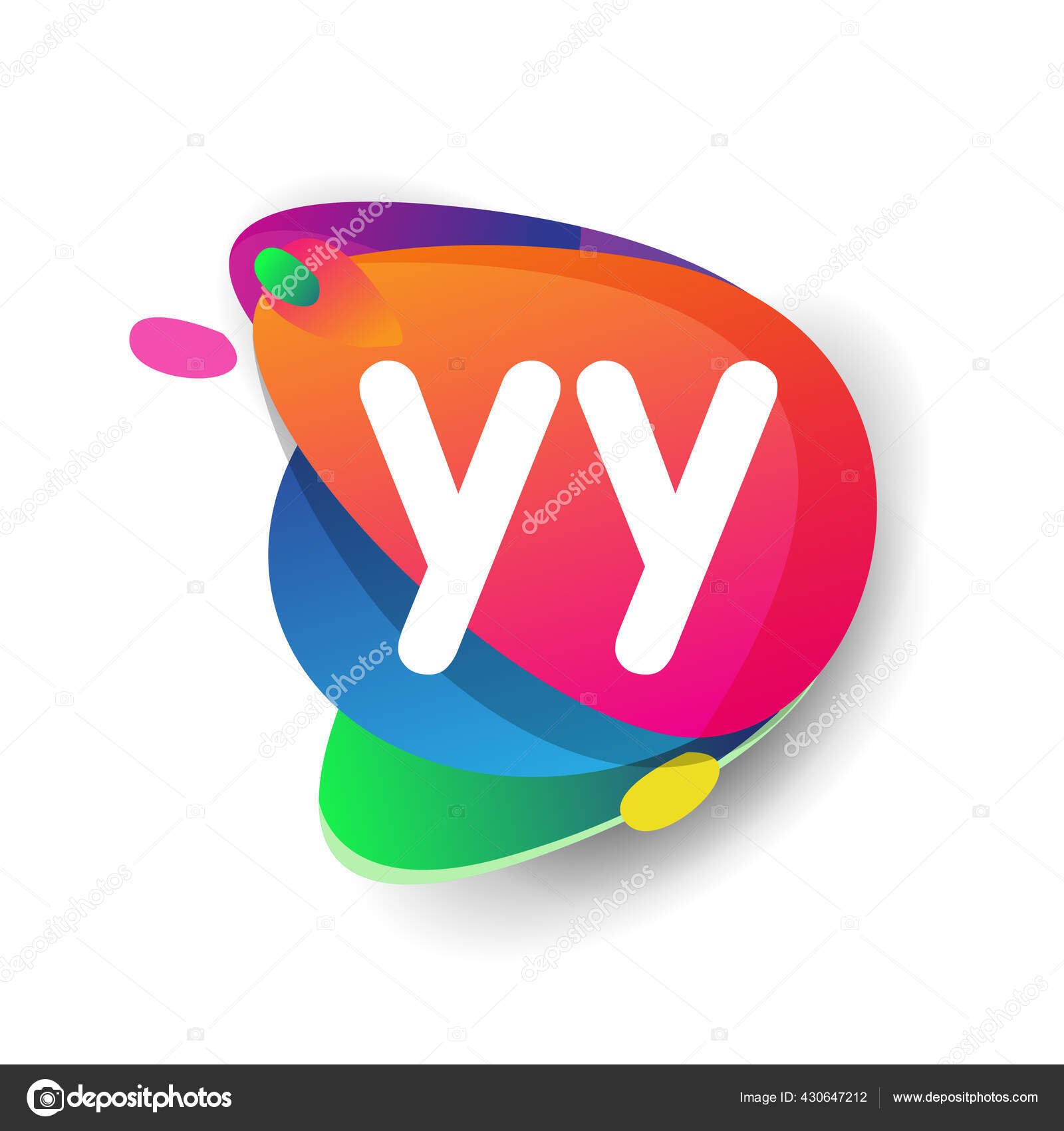 Letter Logo Colorful Splash Background Letter Combination Logo Design  Creative Stock Vector by ©wikaGrahic 430647212