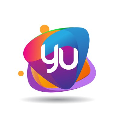 Renkli arkaplan, harf kombinasyonlu logo yaratıcı endüstri, web, iş ve şirket için logo tasarımı.