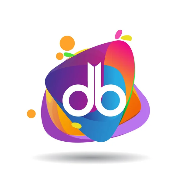 Renkli Arka Planlı Logosu Yaratıcı Endüstri Web Şirket Için Harf — Stok Vektör