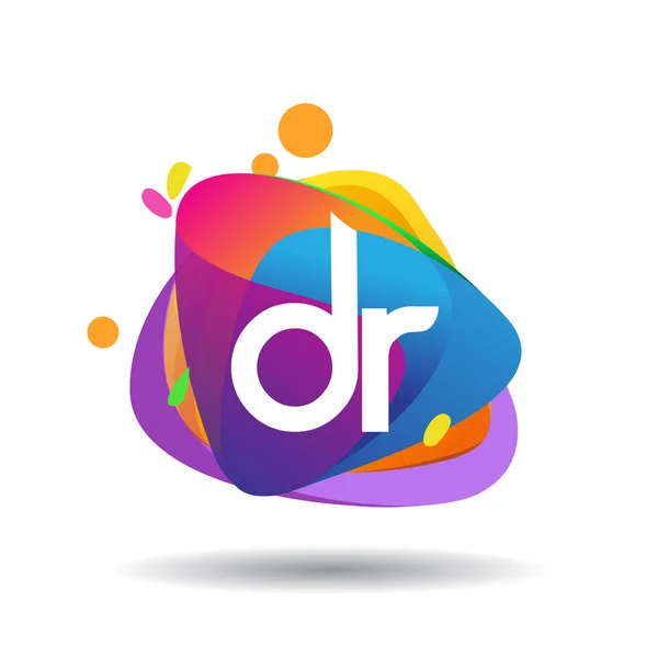 Renkli Arkaplanı Olan Harf Logosu Yaratıcı Endüstri Web Şirket Için — Stok Vektör