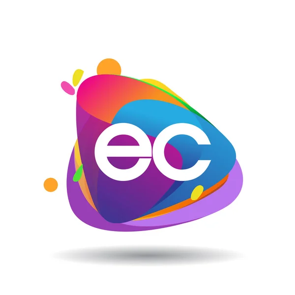 Logo Kolorowym Tłem Logo Kombinacji Liter Dla Branży Twórczej Internetowej — Wektor stockowy