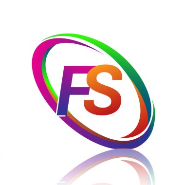 FS logoti tasarımı. Şirketin renkli ismi için. iş ve şirket kimliği için vektör logosu.