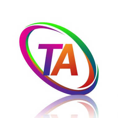 TTA logoti tasarımı. Şirketin renkli ismi. iş ve şirket kimliği için vektör logosu.