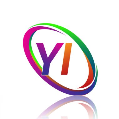 Y harfi logoti tasarımı. Şirketin renkli ismi için. iş ve şirket kimliği için vektör logosu.