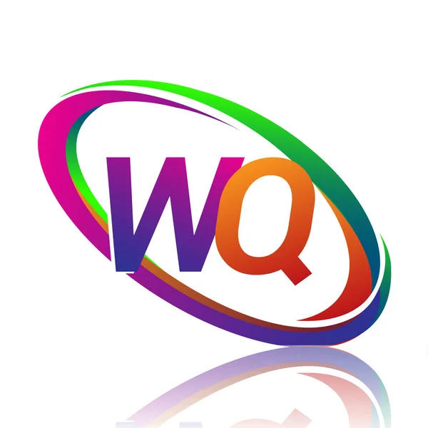 Písmeno Logotyp Design Pro Název Společnosti Barevné Swoosh Vektorové Logo — Stockový vektor