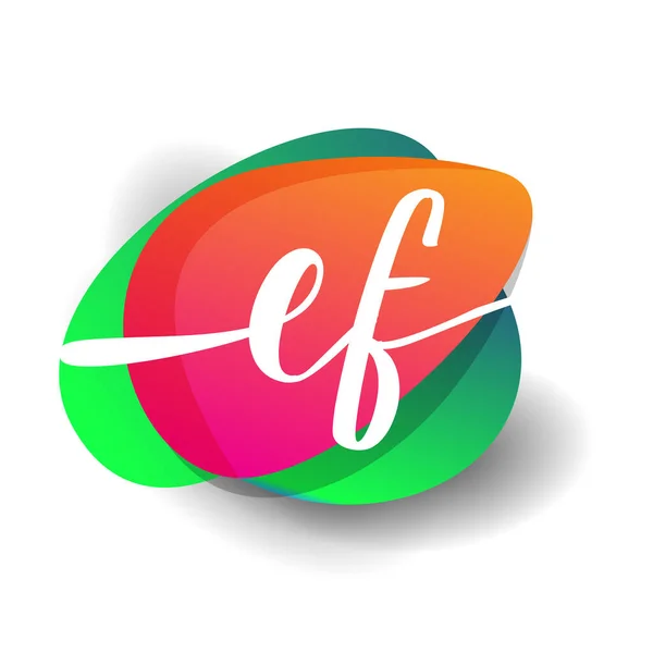 Logo Śladu Środowiskowego Litery Kolorowym Tle Splash Projektowanie Logo Kombinacji — Wektor stockowy