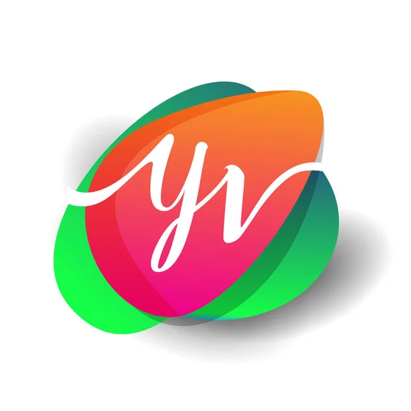 Letter Logo Colorful Splash Background Letter Combination Logo Design Creative — Stock Vector